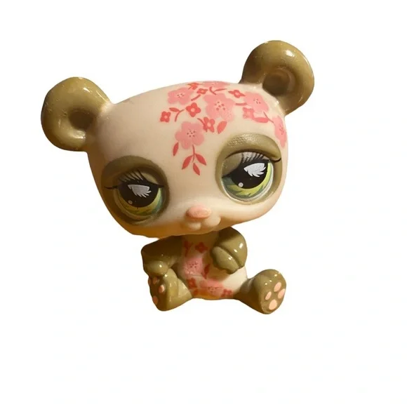 Littlest Pet Pink Floral Panda Bear #904